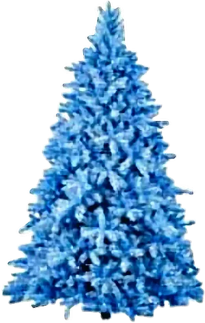 Blue Christmas Tree Art PNG Image