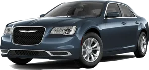 Blue Chrysler Sedan Profile PNG Image