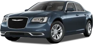 Blue Chrysler300 Sedan Profile PNG Image