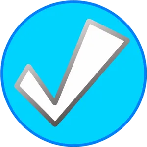 Blue Circle Checkmark Icon PNG Image