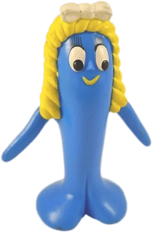 Blue Clay Figure Gumby Friend PNG Image