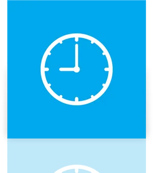 Blue Clock Icon PNG Image