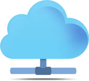 Blue Cloud Computing Icon PNG Image