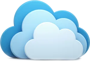 Blue Cloud Graphic PNG Image