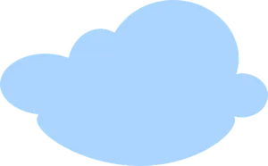 Blue Cloud Graphicon Black Background PNG Image