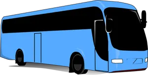 Blue Coach Bus Illustration.png PNG Image