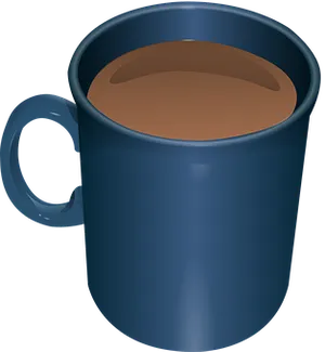 Blue Coffee Mug Full PNG Image