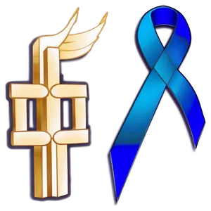 Blue Colon Cancer Ribbon Png Nwc38 PNG Image