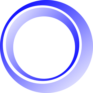 Blue Concentric Circles Abstract PNG Image