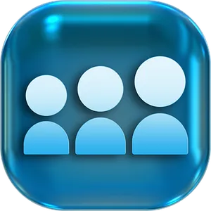 Blue Contacts App Icon PNG Image