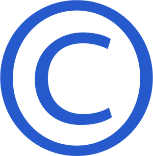 Blue Copyright Symbol PNG Image