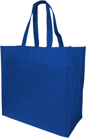 Blue Cotton Tote Bag PNG Image