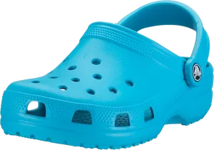 Blue Croc Sandal Single PNG Image