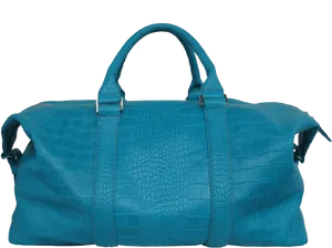 Blue Crocodile Texture Ladies Handbag PNG Image