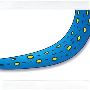 Blue Curved Structurewith Yellow Dots PNG Image