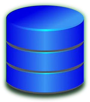 Blue Database Icon PNG Image