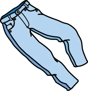 Blue Denim Jeans Vector Illustration PNG Image