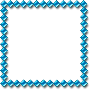 Blue Diamond Pattern Frame PNG Image