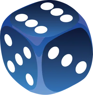 Blue Dice Vector Illustration PNG Image