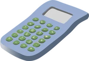 Blue Digital Calculator Illustration PNG Image