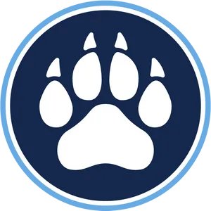 Blue Dog Paw Icon PNG Image