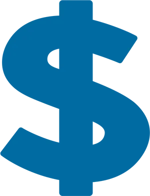 Blue Dollar Sign Graphic PNG Image