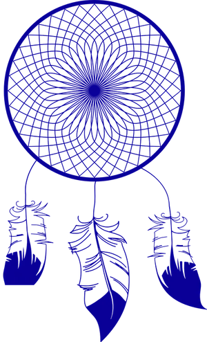 Blue Dreamcatcher Graphic PNG Image