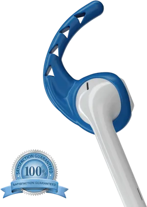 Blue Ear Hook Airpodwith Guarantee Seal PNG