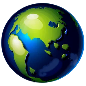 Blue Earth Globe Icon Png 06292024 PNG Image