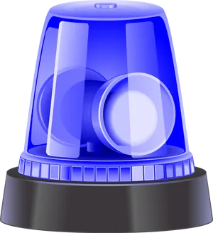 Blue Emergency Siren Illustration PNG Image