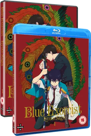 Blue Exorcist Kyoto Saga Bluray Cover PNG Image