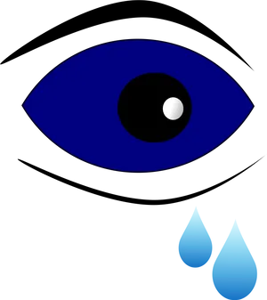 Blue Eyeand Tears Graphic PNG Image