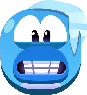 Blue Face Emoji Expression PNG Image