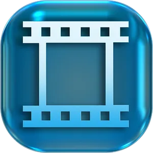 Blue Film Reel Icon PNG Image