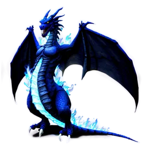 Blue Fire Dragon Animation Png Lvo36 PNG Image