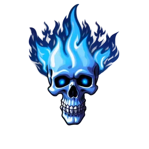 Blue Fire Skull Png Vtv PNG Image