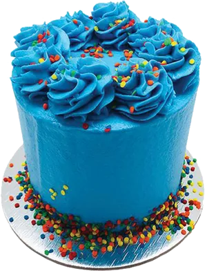 Blue First Birthday Cake PNG Image