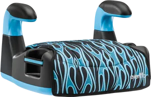 Blue Flame Booster Car Seat PNG Image