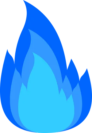 Blue Flame Graphic PNG Image