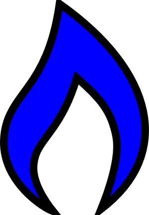 Blue Flame Graphic PNG Image