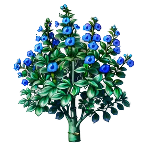 Blue Flower Bush Png 06122024 PNG Image