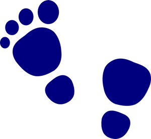 Blue Footprint Graphic PNG Image