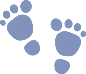 Blue Footprint Graphic PNG Image