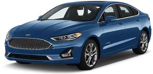 Blue Ford Fusion Sedan2020 PNG Image