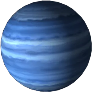 Blue Gas Giant_ Render PNG Image