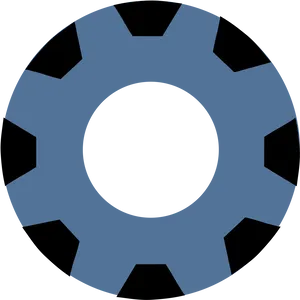 Blue Gear Icon Vector PNG Image