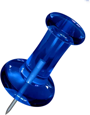 Blue Glass Push Pin PNG Image