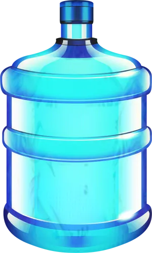 Blue Glass Water Bottle Illustration PNG Image