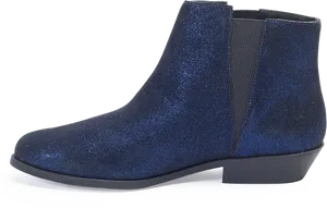 Blue Glitter Ankle Boot PNG Image