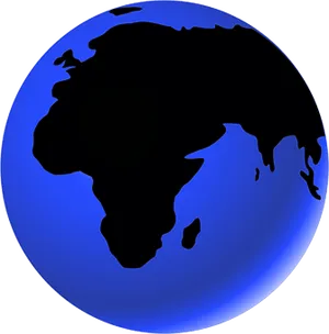Blue Globe Africa Asia Perspective PNG